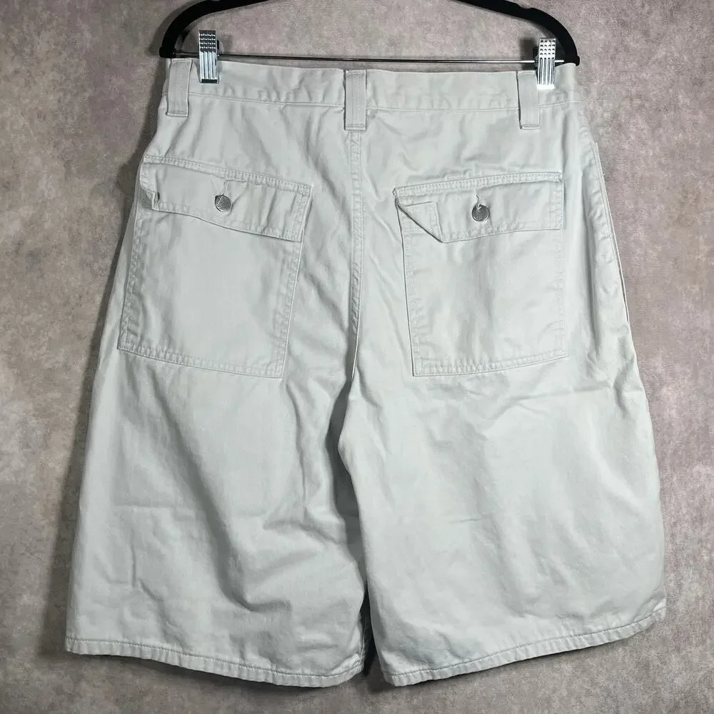 Vintage Levi's Slivertab Shorts‎ Mens 34 Khaki Cargo 90s Y2K Skater Grunge Retro
